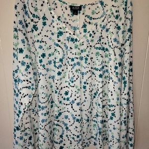 A.n.a Alexa Floral Blue Blouse